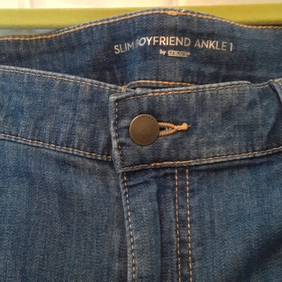 🛍Chico's so soft slim boyfriend ankle jeans chico's size 1 (10 in US) - Picture 6 of 8